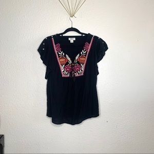 Style & Co. Flutter Sleeve Top